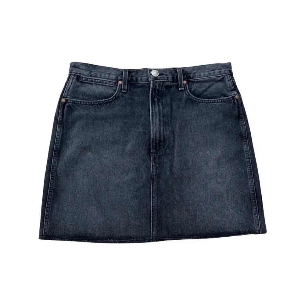 Rag & Bone black denim mini skirt size 31